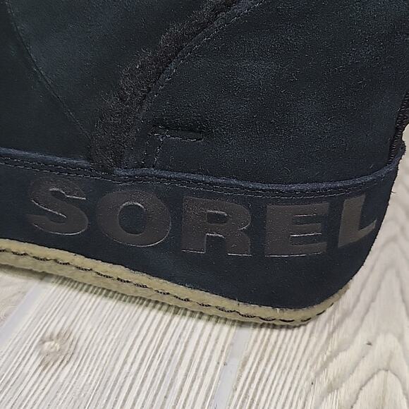 Sorel Nakiska Black Suede Ankle Bootie Womens Size 10 NEW - Picture 6 of 13